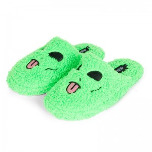 Ripndip Alien Face Fuzzy House Schoenen Groen | NLFM2039