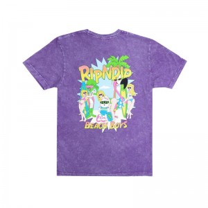 Ripndip Beach Boys Overhemd Paars Lichtturkoois | NLVD2308