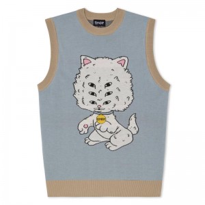 Ripndip Big Head Knit Vest Truien Licht | NLAP2140