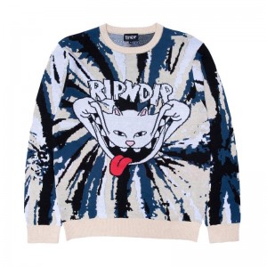 Ripndip Big Smile Knit Truien Room Donkerblauw | NLCE2151
