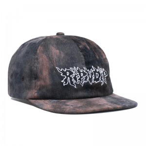 Ripndip Blaze 6 Panel Hoeden Zwart Koraal Paars | NLAP2062