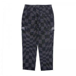 Ripndip Checked Cargo Broek Zwart Grijs | NLIS2396