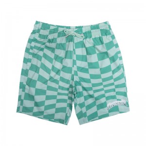 Ripndip Checked Swim Korte Broek Olijfgroen Diepgroen | NLXF2176