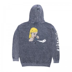 Ripndip Coco Nermal Hoodie Grijs Lichtturkoois | NLNB2561