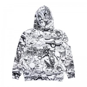 Ripndip Dark Twisted Fantasy Hoodie Zwart Wit | NLLH2541