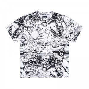 Ripndip Dark Twisted Fantasy Kort Sleeve Overhemd Zwart Wit | NLTV2264