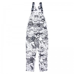 Ripndip Dark Twisted Fantasy Overalls Broek Zwart Wit | NLFM2390