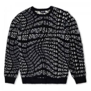 Ripndip Drug From God Knit Mohair Truien Zwart | NLRW2133