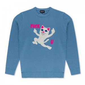 Ripndip F U Knit Truien Blauw | NLPQ2139