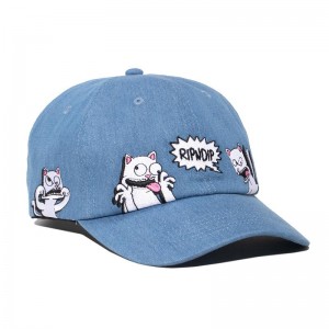 Ripndip Frustration Denim Dad Hoeden Lichtturkoois | NLGL2066