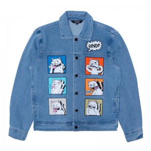Ripndip Frustration Denim Jassen Lichtturkoois | NLRW2504