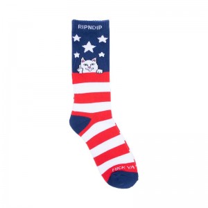 Ripndip Fuck Ya Merca Sokken Rood Wit Blauw | NLFM2669