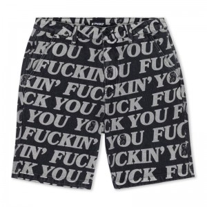 Ripndip Fuckin Fuck Denim Korte Broek Zwart | NLYU2161