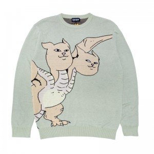 Ripndip Gidora Knit Truien Olijfgroen | NLBC2153