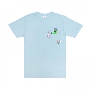Ripndip Gone Fishing Pocket Overhemd Blauw | NLVD2256