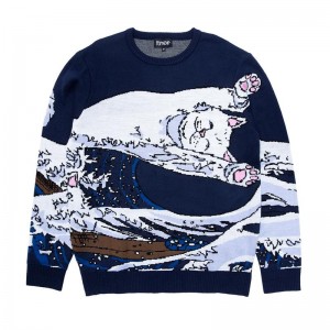 Ripndip Great Wave Truien Donkerblauw | NLZG2149