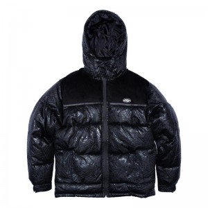 Ripndip Griffith Met Capuchon Puffer Jassen Zwart | NLUT2501