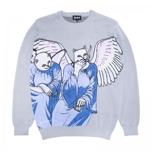 Ripndip Heaven And Hell Knit Truien Lichtblauw | NLVD2152