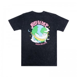 Ripndip High On Life Overhemd Zwart Lichtturkoois | NLKI2251