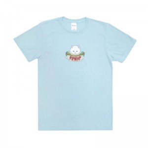 Ripndip Hungry Kitty Overhemd Blauw | NLEX2349
