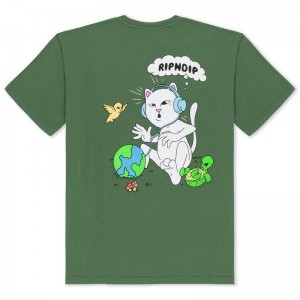 Ripndip I Like Turtles Overhemd Olijfgroen | NLXF2228