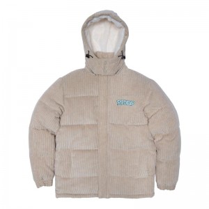 Ripndip Intertwined Corduroy Puffer Jassen Khaki | NLYU2502
