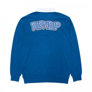 Ripndip Intertwined Long Sleeve Rugby Truien Blauw | NLWY2157