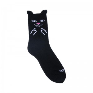 Ripndip Jerm Face Mid Sokken Zwart | NLMA2657