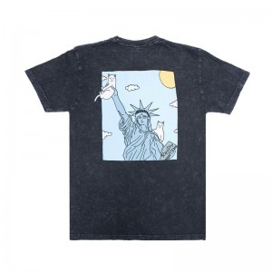 Ripndip Liberty Overhemd Zwart Lichtturkoois | NLWY2324