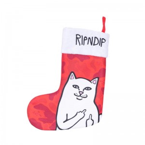 Ripndip Lord Nermal Christmas Stocking Sokken Rood | NLGL2642