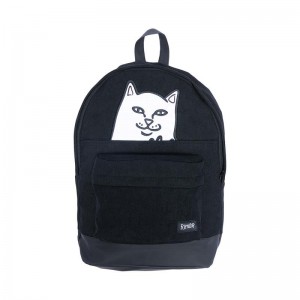 Ripndip Lord Nermal Corduroy Rugzak Zwart | NLUT2747