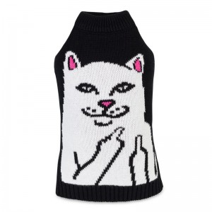 Ripndip Lord Nermal Pet Knit Vest Truien Zwart | NLEX2158