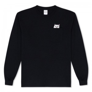 Ripndip Lord Nermal Pocket L/S Lange Mouwen Zwart | NLOR2421