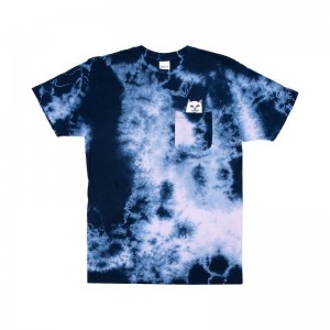 Ripndip Lord Nermal S/S Pocket Overhemd Donkerblauw Roze | NLGL2337