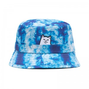 Ripndip Lord Nermal Tie Dye Bucket Hoed Blauw Lichtturkoois | NLQZ2078