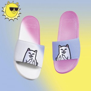 Ripndip Lord Nermal UV Activated Badeslippers Blauw | NLRW2029