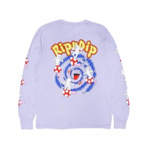 Ripndip Lucid Vacation Lange Mouwen Lavendel | NLQZ2455