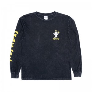 Ripndip Lullaby Lange Mouwen Zwart Lichtturkoois | NLCE2434