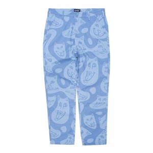 Ripndip Many Faces Katoenen Twill Broek Blauw | NLDN2417
