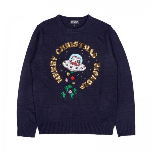 Ripndip Merry Litmas Light Up Truien Donkerblauw | NLQZ2156