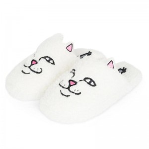 Ripndip Nerm Face Fuzzy House Pantoffels Wit | NLUT2006
