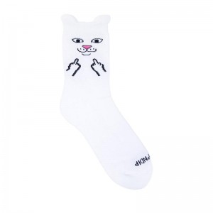 Ripndip Nerm Face Mid Sokken Wit | NLQZ2656