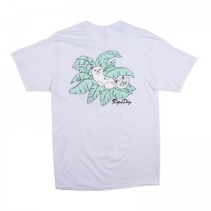 Ripndip Nermal Leaf Pocket Overhemd Wit | NLMA2378