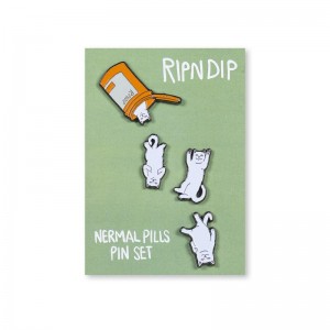 Ripndip Nermal Pills Pin Pack Accessoires Wit | NLMA2852