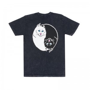Ripndip Nermal Ying Yang Overhemd Zwart Lichtturkoois | NLUT2319