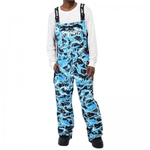 Ripndip Nikola Snowboard Bib Broek Zwart Blauw | NLZG2384
