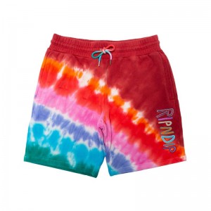 Ripndip OG Prisma Embroidered Sweat Korte Broek Rood | NLBC2205