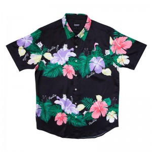 Ripndip Pablo Button Up T-shirts Zwart | NLFM2117
