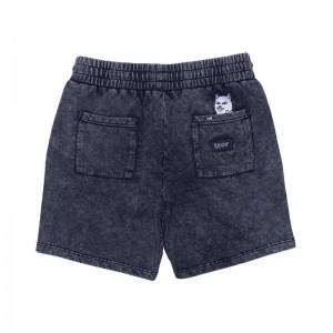 Ripndip Peek A Nermal Sweat Korte Broek Zwart Lichtturkoois | NLMA2207