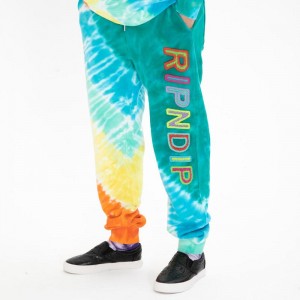 Ripndip Prisma Joggingbroek Turquoise Gekleurd | NLVD2126